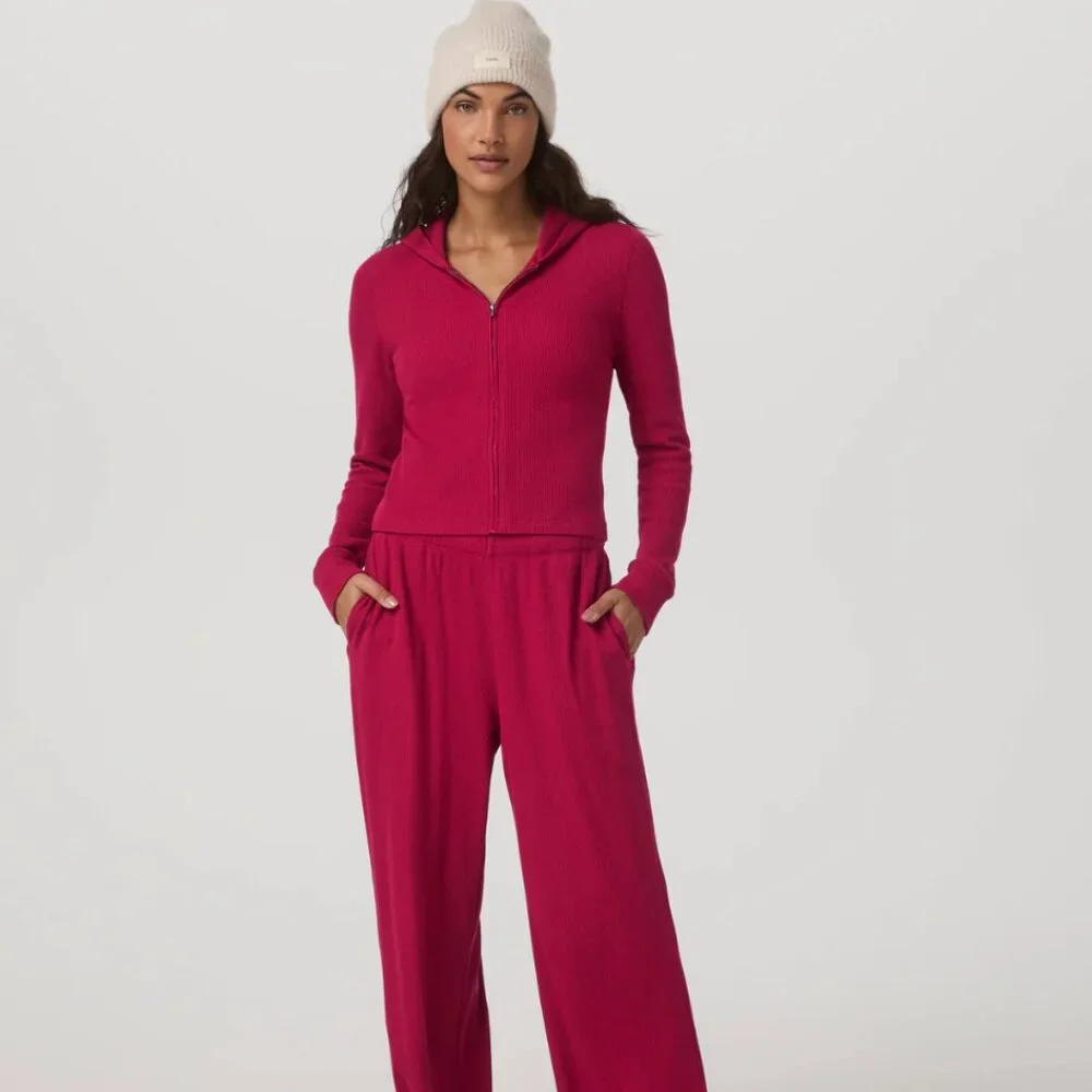 NWT Vuori Waffle Full Zip Hoodie - S - Picture 8 of 9